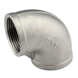 Threaded, Stainless Steel 316 ,90 Elbow, ½