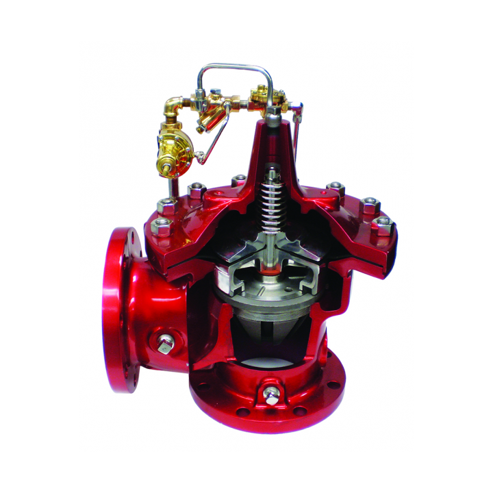 Fire pressure safety valve, Model 2050B-4KG1, Angle type /Ansi 125 fla