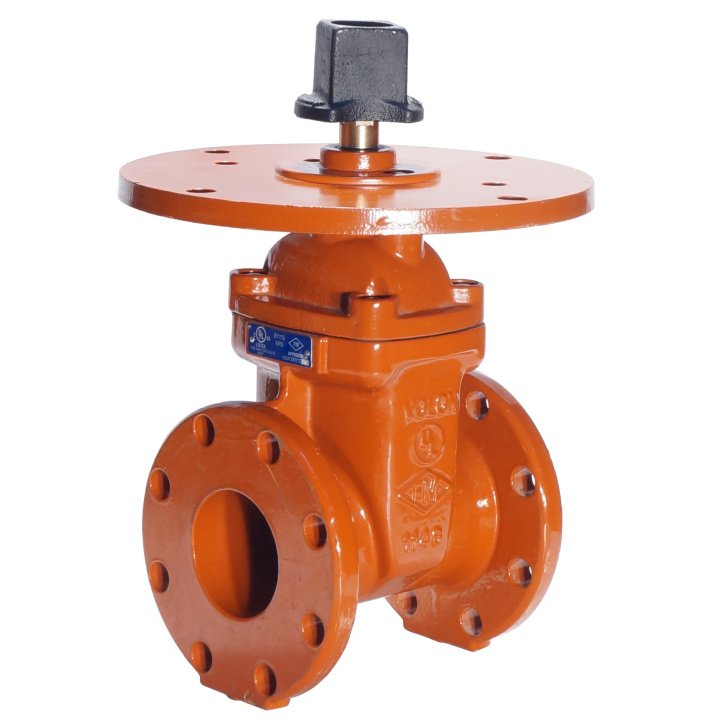 Non-Rising End Gate Valve, Model B101-16, PN16, 250psi UL/FM.  250 PSI AWWA C509 Iron Body Gate Valves