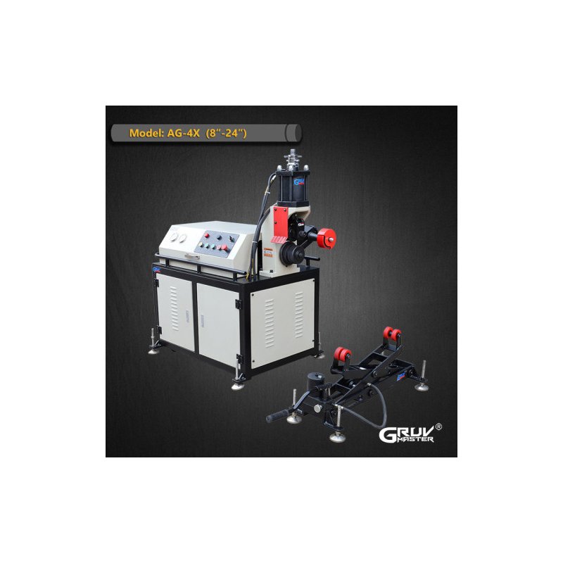 Yarı Otomatik Boru Hidrolik Rulo Yiv Açma Makinesi 8"-24" (AG-4X)