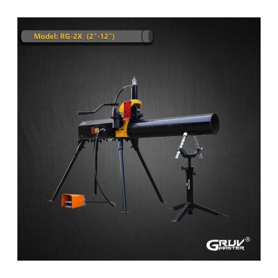 Çelik Borular için Ağır Hizmet Tipi Elektrikli Hidrolik Rulo Yiv Açma Makinesi SCH10/SCH40 2"-12" (RG-2X)