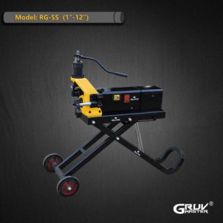1"-12" Boru Hidrolik Rulo Yiv Açma Makinesi (RG-5S) katlama arabasıyla