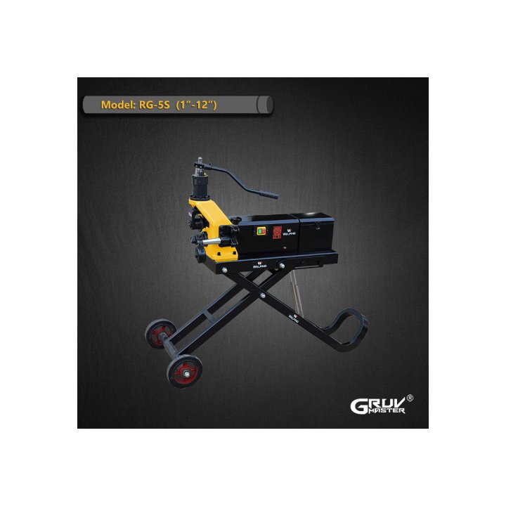 1"-12" Boru Hidrolik Rulo Yiv Açma Makinesi (RG-5S) katlama arabasıyla