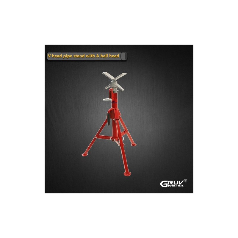 Adjustable height stable V head pipe stand 1107F
