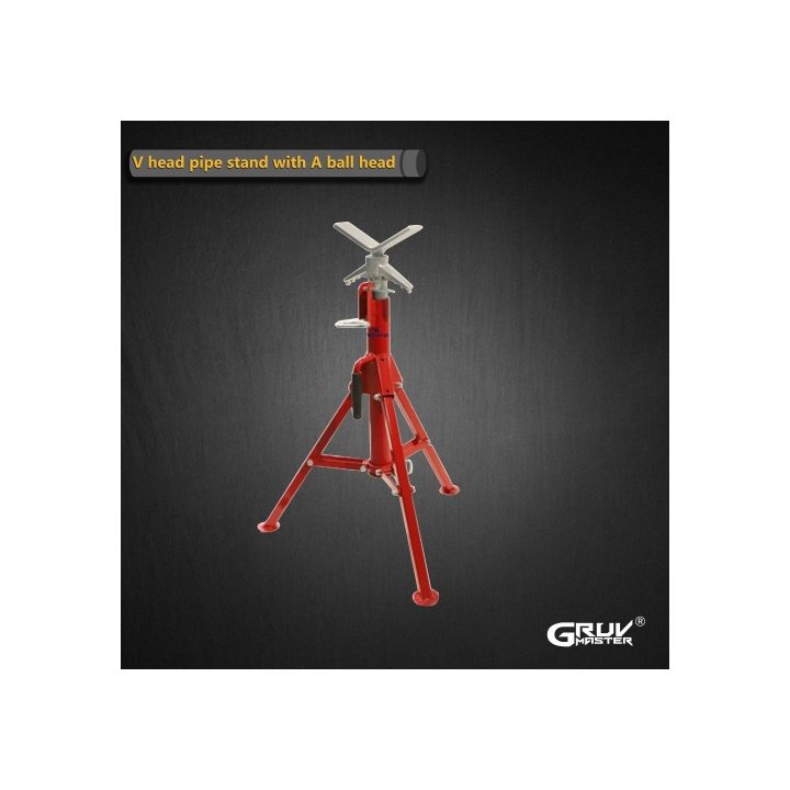 Adjustable height stable V head pipe stand 1107F