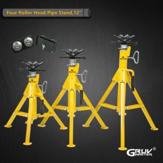 Durable and versatile support tool fold roller head pipe stand 1109-B