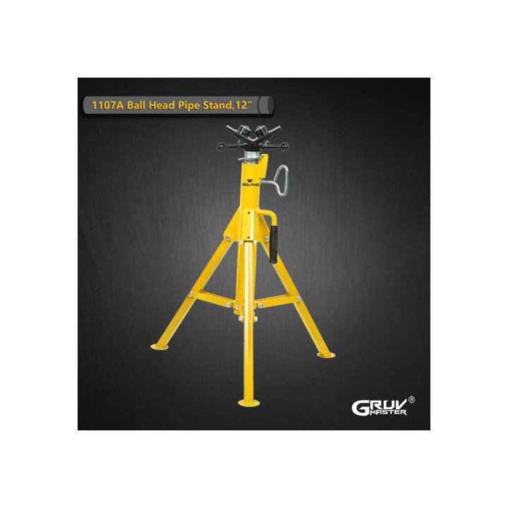 High Profile V-Head Roller Pipe Jack Stand 1107A