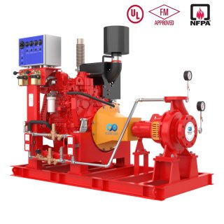 The CDF series end suction fire pump is a single-stage, horizontal centrifugal pump