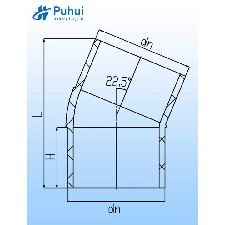 HDPE Long Spigot 22.5 Elbow
