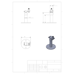 SS Pipe 1/2" Mounting Fixture