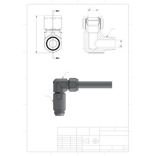 Union Elbow Ferrule Fitting-1/2"
