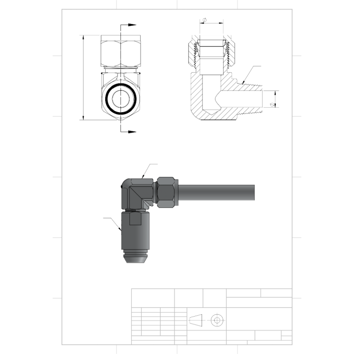 Union Elbow Ferrule Fitting-1/2"