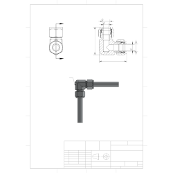 Male Elbow Connector Ferrule Fitting-1/2"x3/8" NPT