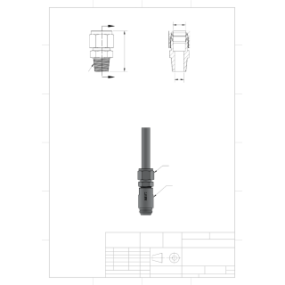 Male Connector Ferrule Fitting-1/2"x3/8NPT