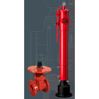 DN250 NRS  Sürgülü Vana + Dikey İşaret Direği Set Paket