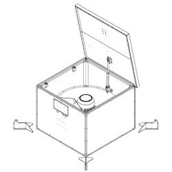 mcr MONSUN T-L - Axial SMOKE EXHAUST FAN with an opening hatch