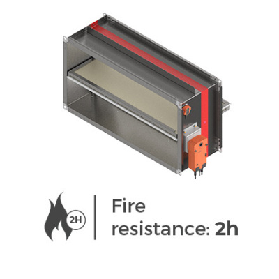 mcr FID S/S c/P - TEKLİ-KANATLI DÜŞÜK-DİRENÇLİ KESME-OFF YANGIN DAMPERİ