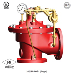 Fire pressure safety valve, Model 2050B-4KG1, Angle type /Ansi 125 fla