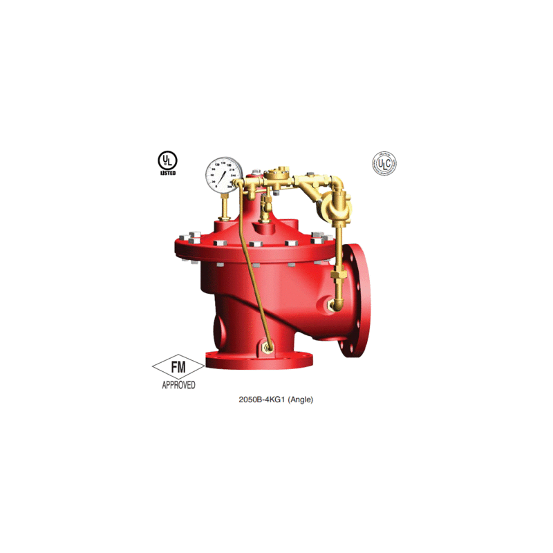 Fire pressure safety valve, Model 2050B-4KG1, Angle type /Ansi 125 fla