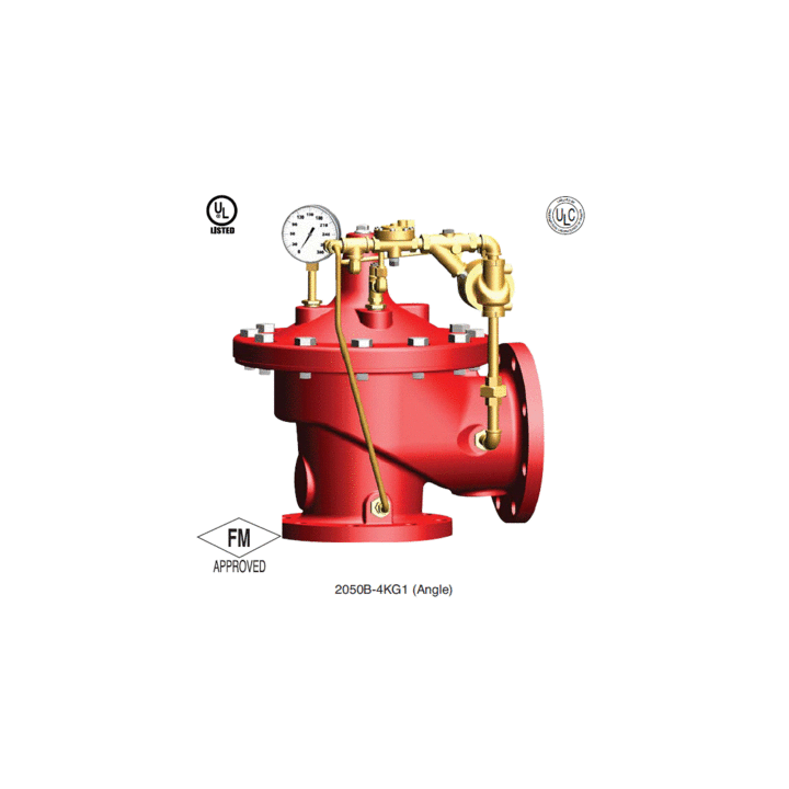 Fire pressure safety valve, Model 2050B-4KG1, Angle type /Ansi 125 fla