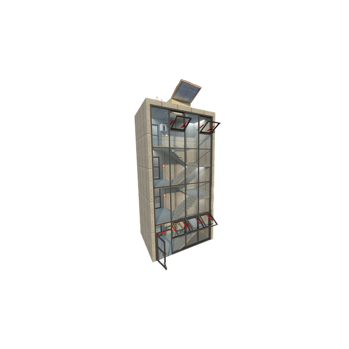 Staircase smoke ventilation systems