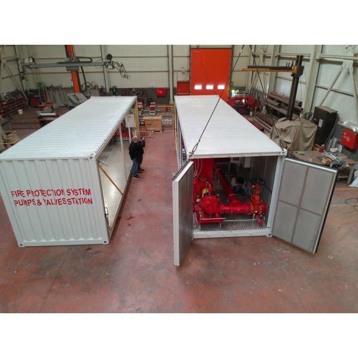 2 x 30 Foot Konteyner Tip Yangın Pompa ve Baskın Vana İstasyonu