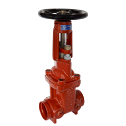 OS&Y Gate Valve 135Q, Groove x Groove, 300psi