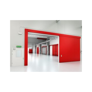 Sliding fire door (multiple wings)
